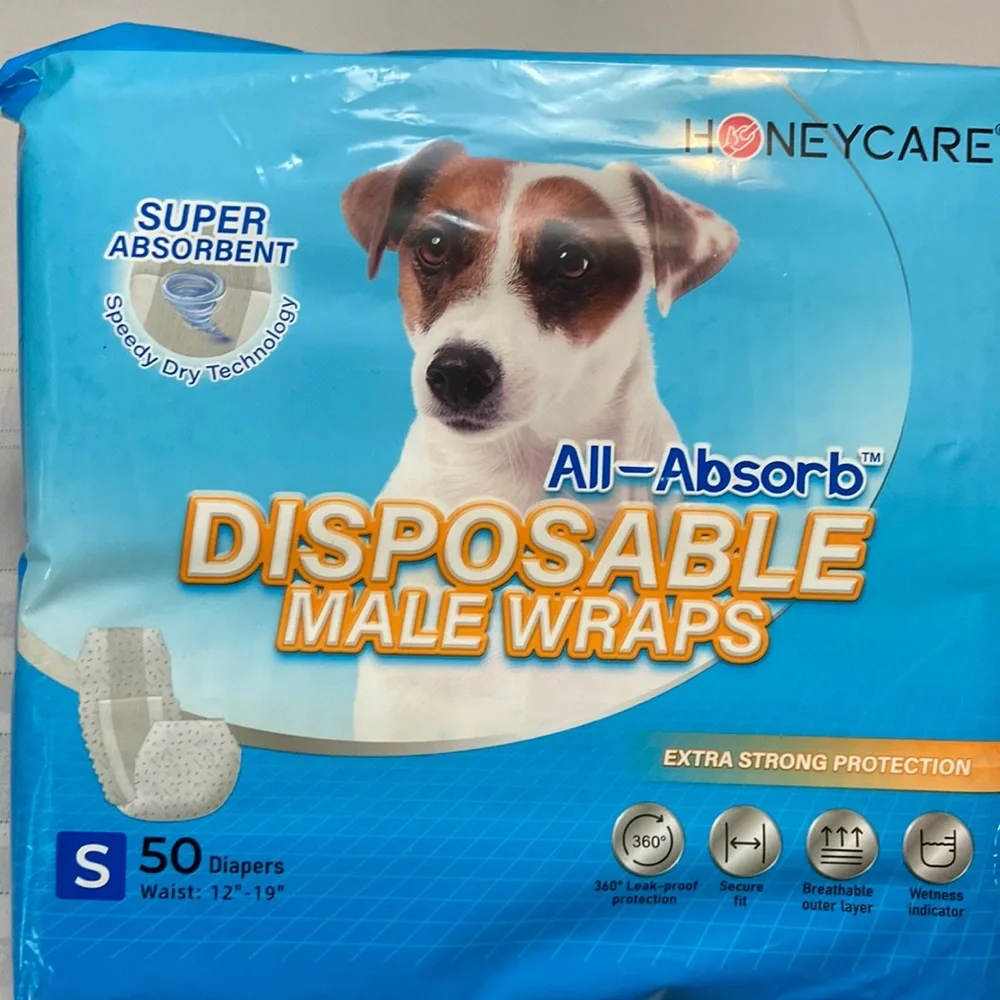 Male Dog Diapers- Fantastic Housebreaking Aid- NEW - Unopened!